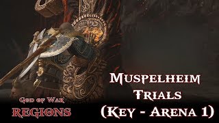 God of War 2018  Muspelheim Key Trial Arena 1 [upl. by Nanji]