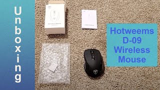 Hotweems D09 Wireless Mouse Unboxing and First Impressions [upl. by Aelanej]