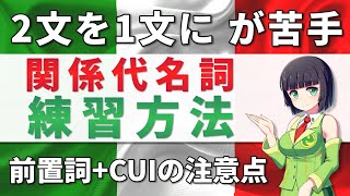 イタリア語の関係代名詞練習方法│前置詞ACUIは特別です【文法・解説】 [upl. by Ailisec]