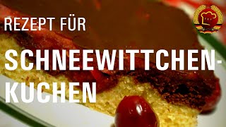 Rezept zum Backen für beliebten DDR Schneewittchenkuchen Klassiker auf Kindergeburtstagen [upl. by Rushing694]