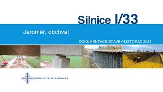 I33 Jaroměř obchvat dokumentace stavby 112023 [upl. by Lairbag199]