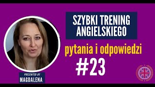 Szybki Trening Angielskiego A1A2  Pytania I Odpowiedzi  meeting 23 [upl. by Anyar]