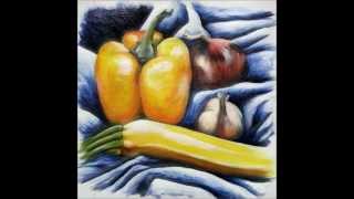 How to Paint Still Life with Acrylic  Fruit and Vegetables [upl. by Melas]