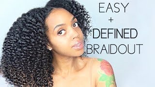 EASIEST BRAIDOUT for MAX Definition  CoolCalmCurly [upl. by Britte]