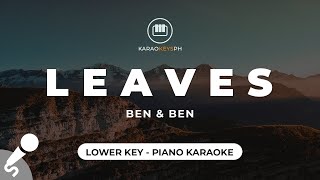 Leaves  Ben amp Ben Lower Key  Piano Karaoke [upl. by Kassity205]