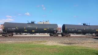 A Westbound CSX Crude Oil Train At Deshler Ohio Pittsburgh PA To Blue Island IL October 26 2024 [upl. by Anerhs]