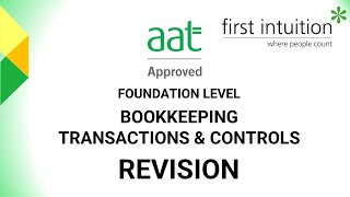 AAT Foundation Level Bookkeeping Transactions amp Controls Revision Class Lecture 2 [upl. by Suollecram]