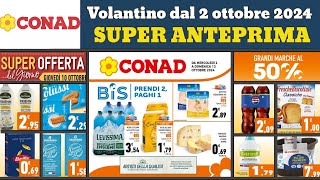 volantino CONAD bis dal 2 ottobre 2024 🔥 anteprima ✅ Sconti al 50 offerte e promozioni [upl. by Ignace]