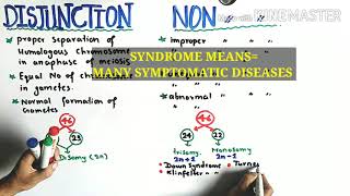 Nondisjunction of Chromosomes  Down klinefelters And Turner syndrome  Class 12 Biology [upl. by Kra]