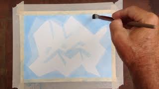 Waldorf Veil wetondry Painting for Grade 6 Blue Crystals [upl. by Gentry]