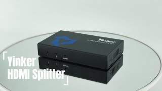 4K HDMI Splitter for 2 monitors sharing videos  Yinker [upl. by Rasec]