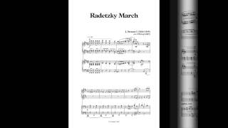 J Strauss  Radetzky March  piano 4 hands [upl. by Boehmer698]