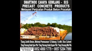 Jual Tiang Listrik PLN Beton Pancang Bulat Spun Pile Kabupaten Mempawah Kalimantan Barat Indonesia [upl. by Tound]