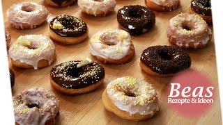 DONUTs Rezept  Die besten Donuts selber machen  backen [upl. by Trinette]