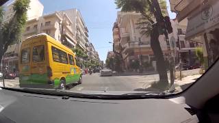 Patras downtown Panepistimiou Maizonos Venizelou streets Greece  city driving  onboard camera [upl. by Elaina]