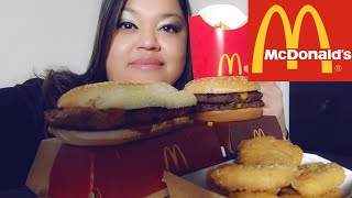 McDonaldquots Mukbang  McRib  Double Quarter Pounder  large Fries  chicken Nuggets [upl. by Tiena]