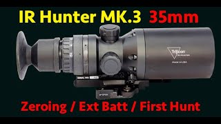 Trijicon IR Hunter MKIII 35mm  Zeroing  External Battery Pack  Hog Hunt [upl. by Vorster]