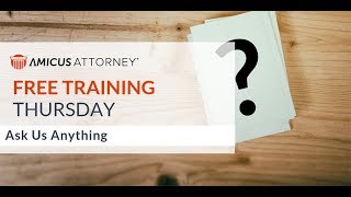 Amicus Attorney Ask Us Anything [upl. by Oleta383]