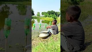 Amazing Fishing Technique With Plastic Bottle Hook shorts fishing viral fish amazing ytshorts [upl. by Aliber453]