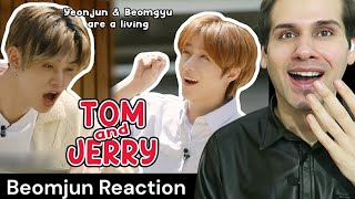 Beomjun Moments  Yeonjun amp Beomgyu are a living Tom and Jerry Yeongyu  TXT Reaction [upl. by Goodyear474]