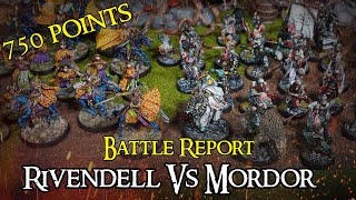 Elves Vs Orcs  750 point Middle Earth SBG Battle Report [upl. by Marron]