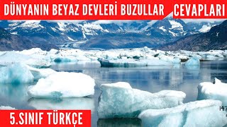 DÜNYANIN BEYAZ DEVLERİ BUZULLAR Cevapları  Türkçe Ders Kitabı Sayfa147148149150151152 [upl. by Daveda]