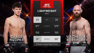 CHASE HOOPER vs VIACHESLAV BORSHCHEV FULL FIGHT UFC [upl. by Louanne722]