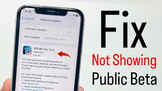 Fixed iOS 18 Public Beta not Showing iPhone  How to Fix iOS 18 Public Beta Not Showing in iPhone [upl. by Alexio75]