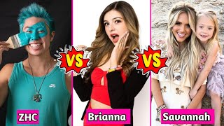 Brianna Mizura vs Savannah Labrant vs ZHC Lifestyle Comparison 2024 [upl. by Dora]