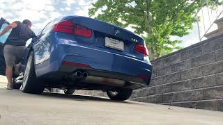 F30 328i Bootmod3 stage 1 93oct burble tune sound clip [upl. by Elenahc]