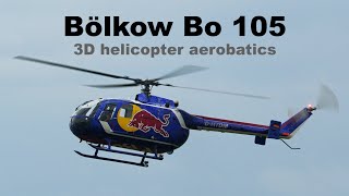 BĂślkow Bo 105  3D helicopter aerobatics  Pardubice Airshow 2022  4K [upl. by Roeser]