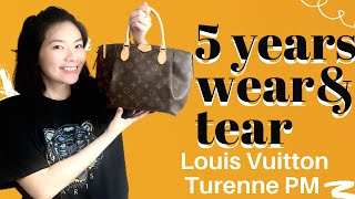 Louis Vuitton Turenne PM 5 years wear amp tear [upl. by Nashom]