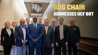 BOG Chair Addresses UCF BOT [upl. by Annirak208]