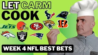 Best NFL Week 4 Predictions Picks and Bets  Let Carm Cook  2024 Weekly NFL Picks [upl. by Devonne]