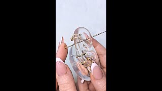 Easiest way to insert threadless flat back earrings 🌟 [upl. by Laniger]