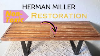 Herman Miller slatted bench gets restored with nontoxic finishing products [upl. by Latona]