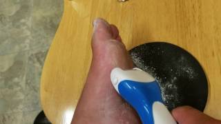 Ped Egg Power tackles big left toe callous [upl. by Enaid]