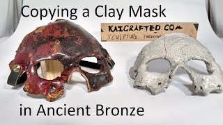 Making a Silicone Mold and Casting a Mask in Bronze Metal [upl. by Ylecara]