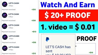 New PayPal Earning app 2024  Watch Video Earn Paypal Money  Make money online  New Earning apps [upl. by Tolliver]