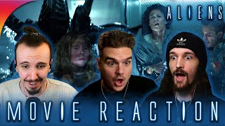 ALIENS 1986 MOVIE REACTION  First Time Watching [upl. by Rubin]