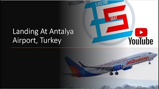 Landing At Antalya Airport Turkey [upl. by Anilejna340]