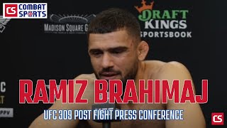 Ramiz Brahimaj KO Over Gall quotBiggest Moment of Lifequot  UFC 309 PostFight Press Conference [upl. by Liag]