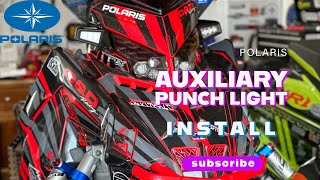 POLARIS AUXILIARY PUNCH LIGHT install on a 2022 XCR 850 [upl. by Aikar]