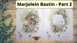 Lapin et pensées partie 2  pissenlits  Marjolein Bastin Inspired by Nature COLOR ALONG [upl. by Wanfried797]