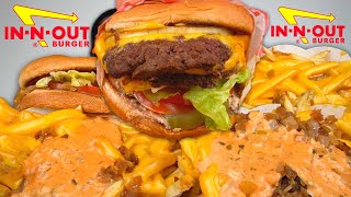 ANIMAL STYLE INNOUT BURGER MUKBANG  CHEESY FRIES [upl. by Tove]