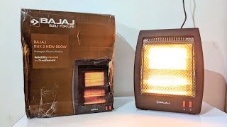 Bajaj RHX2 Halogen Heater  2 Heat Settings400W800W  Noiseless Operation  DuraElement [upl. by Aria]