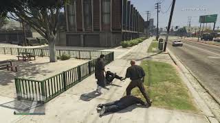 GTA V marabunta grande vs vagos and Aztecas fight [upl. by Erie]