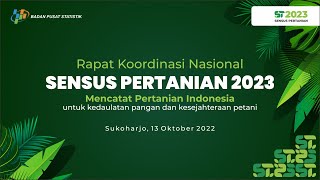 RAPAT KOORDINASI NASIONAL  SENSUS PERTANIAN 2023 [upl. by Colinson]