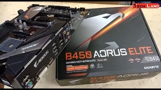 GIGABYTE B450 AORUS ELITE Dual M 2 with One Thermal Guard Unboxing Tech Land [upl. by Draillih]