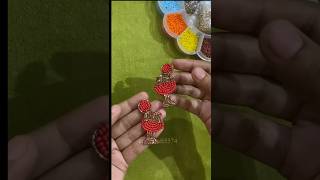 DIY seed beads earringhandmade youtubeshorts earrings [upl. by Anilet]